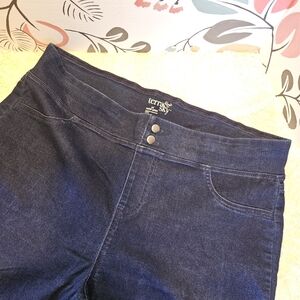 NWOT Terra & Sky Straight Leg Pull On Jeans 1X 16/18